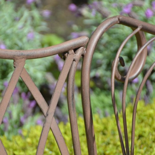 Záhradná lavica 130 cm hnedá Dekorhome