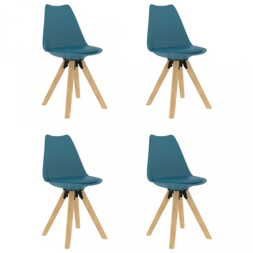 Jídelní set 4+1 buk / umělá kůže / plast Dekorhome