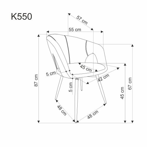 Otočné jedálenské kreslo K550