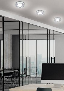 Stropní svítidlo kulaté s očkem bílé LED SSP-26