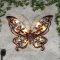 Solárne záhradné nástenné LED svietidlo motýl Dekorhome