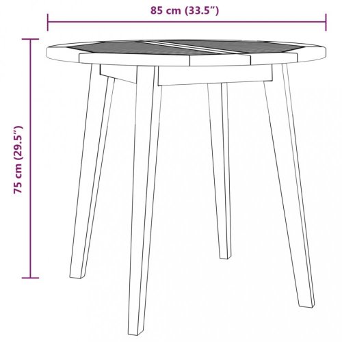 Zahradní stůl Dekorhome - ROZMĚR: Ø 110x75 cm