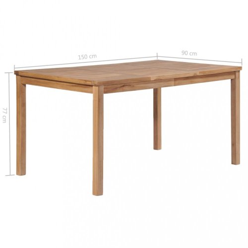 Záhradný jedálenský stôl teak Dekorhome - ROZMER: 180x90x77 cm
