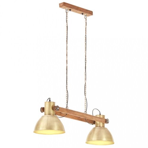 Závěsná lampa kov / mangovníkové dřevo Dekorhome