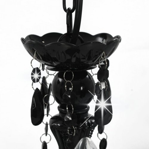 Závesná lampa luster 3 x E14 Dekorhome - BAREVNÁ VARIANTA: Čierna