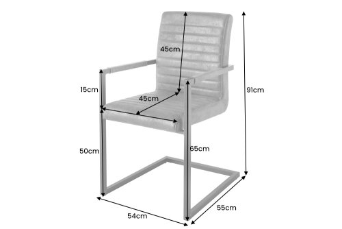 Konzolová jídelní židle 2 ks LADON Dekorhome