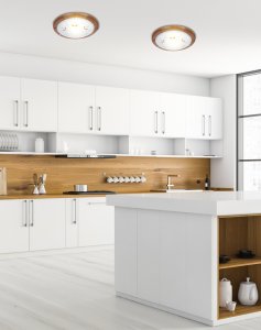 Stropné svietidlo Rustica, drevené štandardné, 1x60 W, E27, dub