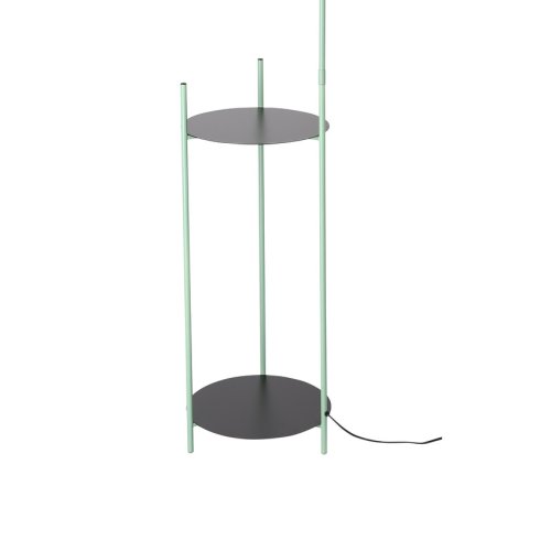 Čierno-zelená stojaca lampa Walk