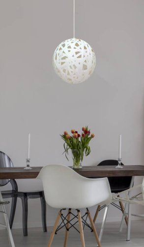 Závesná stropná lampa 1X60W E27 biela FRIDA