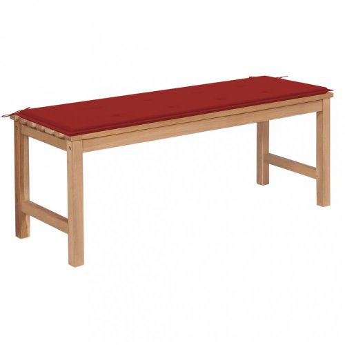 Zahradní lavice  teak / látka Dekorhome