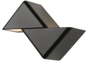 Záhradná lampa Dracaena, fasádna šikmá 29x20cm čierna 2x9W LED IP65