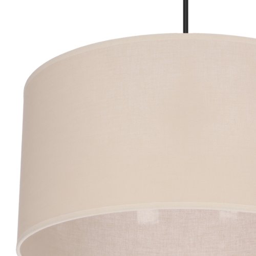 Závesná lampa SHANTI čierna 1x40W E27 béžové tienidlo