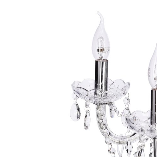 Závěsná lampa Cristallo chrom 8x40W E14 transparentní