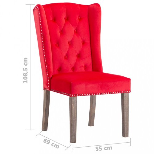 Jedálenská stolička 2 ks zamat / kaučukovník Dekorhome - BAREVNÁ VARIANTA: Ružová
