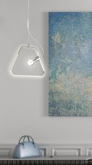 Stropné závesné svietidlo Apeti Ikaria E27 LED+12W chróm LED 4000K