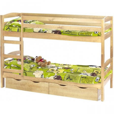 Dětská dvoupatrová postel SAM - BAREVNÁ VARIANTA: Borovice