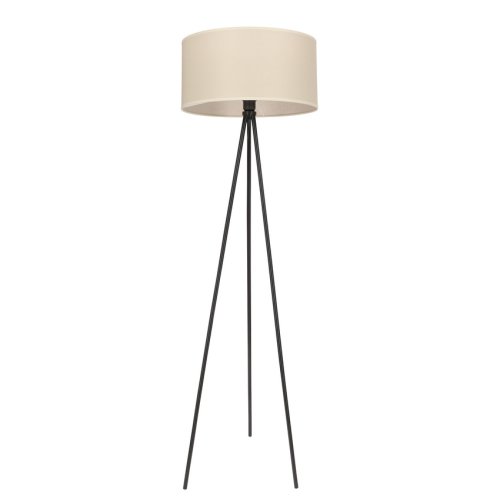 Stojaca lampa SHANTI čierna 1x40W E27 béžové tienidlo