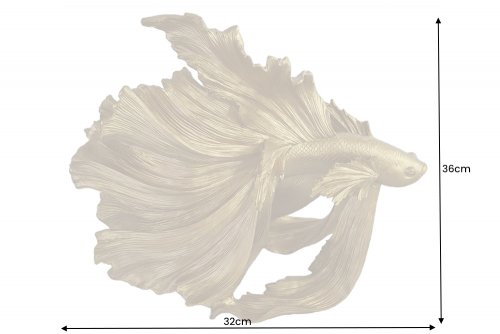 Dekorační socha rybka TEJE 35 cm Dekorhome - BAREVNÁ VARIANTA: Černá