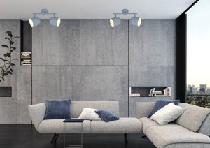 Nástenná svietiaca páska 2X40W E27 matná sivá AZURO