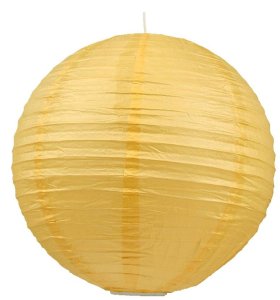 Papierové tienidlo na lampu Cocoon Ball žlté