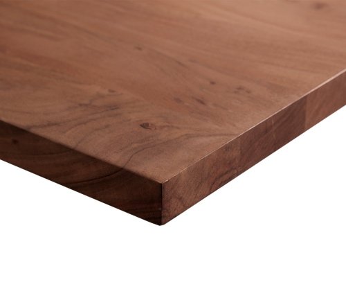 Jedálenský stôl Edge 200x100cm XL akáciová hnedá podnož plochá oceľ