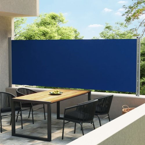 Zatahovací boční markýza 160x600 cm Dekorhome - BAREVNÁ VARIANTA: Modrá