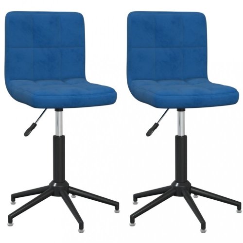 Otočná jedálenská stolička 2 ks zamat / kov Dekorhome - BAREVNÁ VARIANTA: Modrá