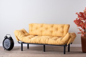 Trojmiestna rozkladacia pohovka Nitta Triple - Mustard