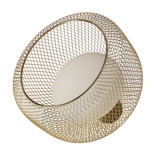 Lampa wisząca Sopra 32 czarno złota z kloszem drucianym nad stół