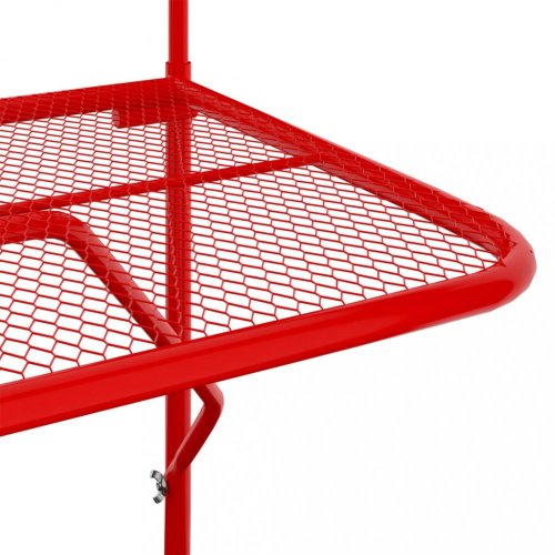 Závěsný balkónový stolek Dekorhome - BAREVNÁ VARIANTA: Červená