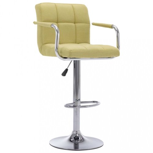 Barová židle látka / chrom Dekorhome - BAREVNÁ VARIANTA: Zelená