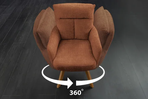 Otočné jedálenské kreslo 2 ks GYES Dekorhome