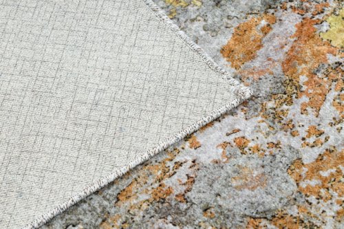 Kusový koberec Miro 51463.802 Abstraction grey / gold 80x150 cm