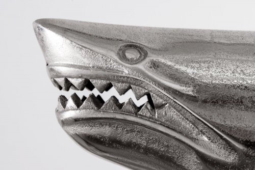 Dekoračná socha žralok AMEIS 70 cm Dekorhome - BAREVNÁ VARIANTA: Strieborná