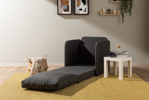 Rozkladacie kreslo Saga Single - Dark Grey