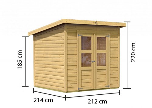 Dřevěný zahradní domek 212 x 214 cm Dekorhome