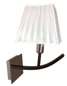 Nástenná lampa čiernobiele látkové tienidlo 40W E14 Valencia