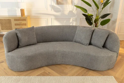 Pohovka REPOSA bouclé Dekorhome - BAREVNÁ VARIANTA: Šedá