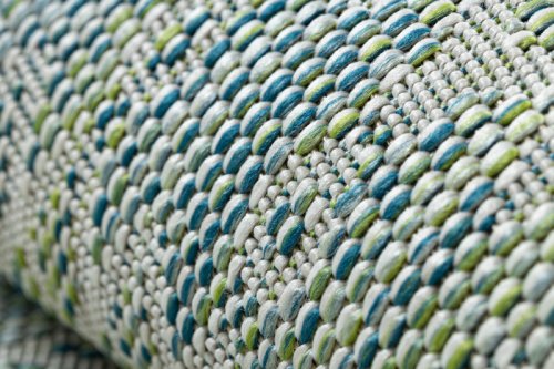 Kusový koberec Sion Sisal Aztec 22184 green/blue/ecru – na ven i na doma 80x150 cm