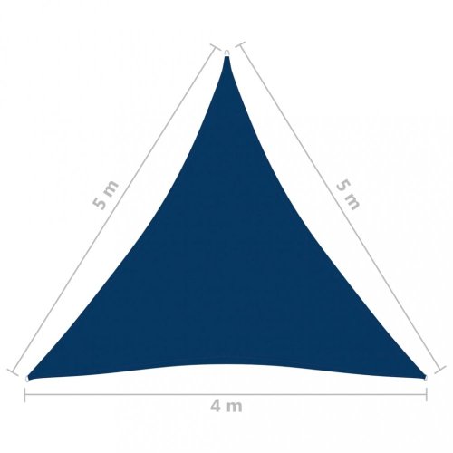 Tieniaca plachta trojuholníková 4 x 5 x 5 m oxfordská látka Dekorhome - BAREVNÁ VARIANTA: Modrá