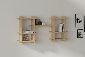 Nástenná polica Tefo - Sapphire Oak