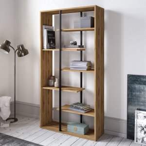 Knihovna Presto - Walnut, Black
