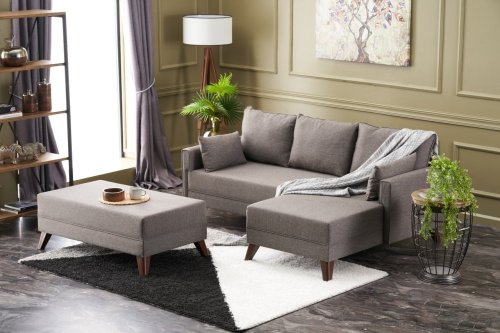 Rohová rozkladacia pohovka Bella Mini Corner Sofa Right - Brown