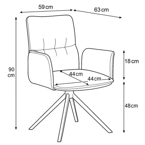 Otočné jídelní křeslo DCH-D1328