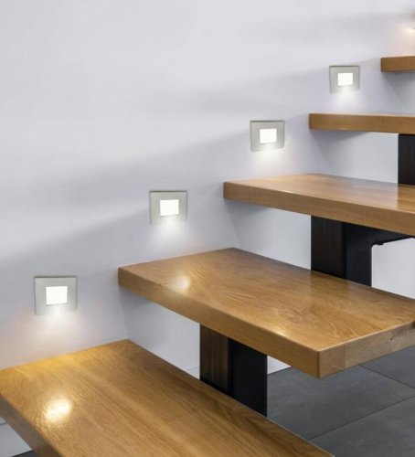 Štvorcová saténová objímka na schodiskové svietidlo G4 20W MS-04