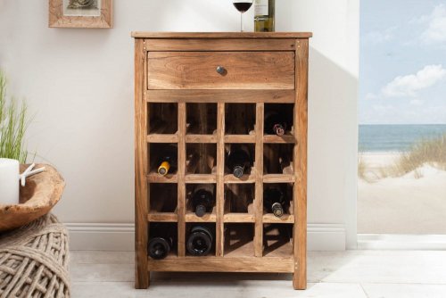 Stojan na víno ARTEMIS Dekorhome - DEKOR: Recyklované dřevo