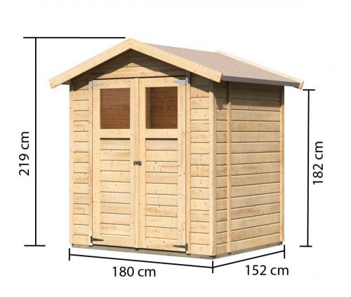 Dřevěný zahradní domek 180x152 cm Dekorhome