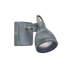 Nástenná lampa 1xGU10 sivá matná 11cm jaseňová