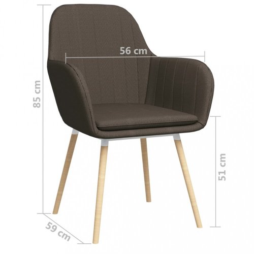 Jídelní židle 4 ks látka / bukové dřevo Dekorhome - BAREVNÁ VARIANTA: Hnědá