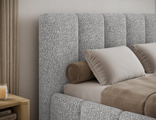 Posteľ Edvige + Drevený rám + plynový piest + kontajner 180x200